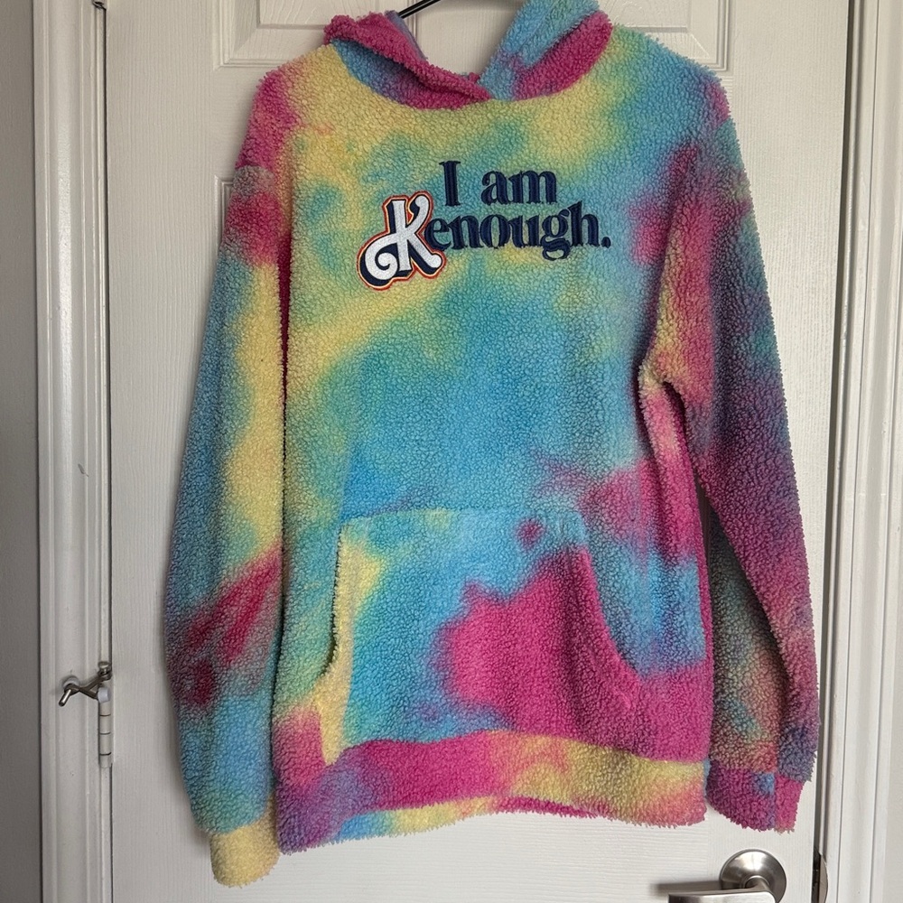 Barbie Movie Kenough Rainbow Sherpa Hoodie